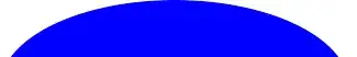 top half of a blue ellipse
