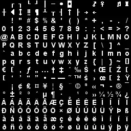 bitmap font example