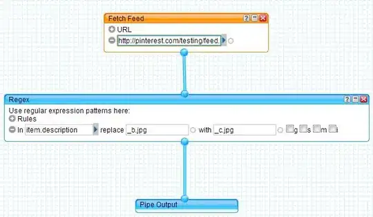 screenshot of the output