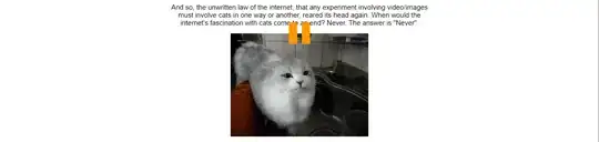 Web page with running animated GIF of cat