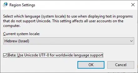 Region Settings