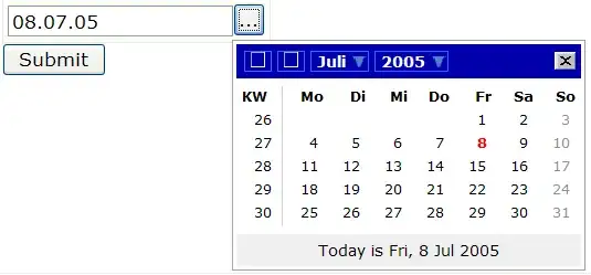 Screenshot of the result