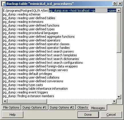 Error message