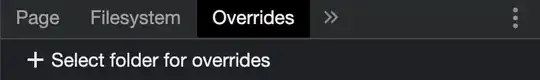 Select folder for overrides button