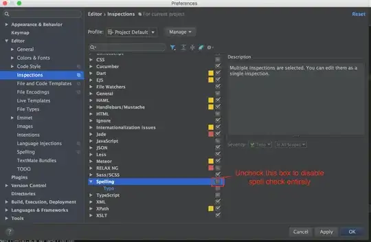 code generated by the dropdown