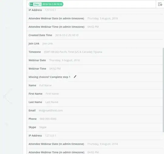 Output Fileds