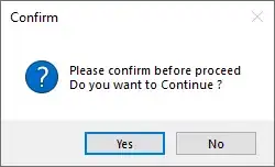 It will Prompt a message box like this.