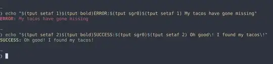 example with tput