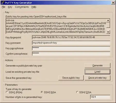 Putty key gnerator