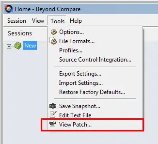 Opening the patch in Beyond Compare 4