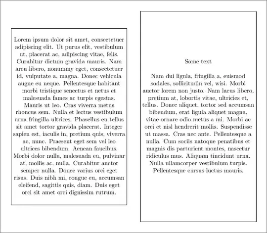 screenshot of output