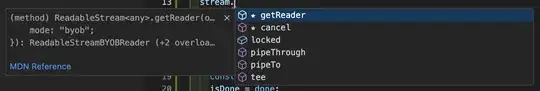 see previously included MDN link on ReadableStream api for up-to-date reference on properties and methods.