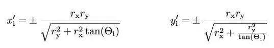 Compute x1', y1', x2' and y2'