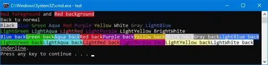 Output on Windows 10