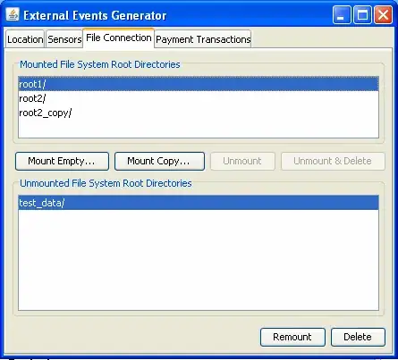 External event generator window with File Connection tab selected http://docs.oracle.com/javame/dev-tools/jme-sdk-3.0-win/html-helpset/figures/filesystem-roots.gif