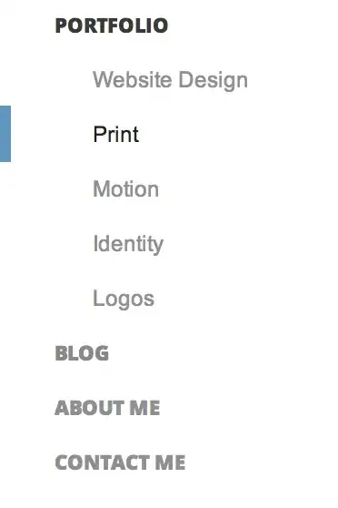 selected text still applied to main menu list link, though the class was removed