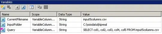 Screenshot of issue