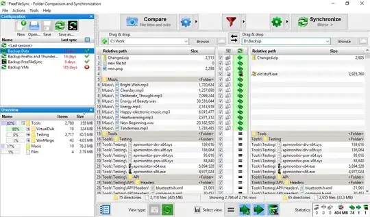 FreFileSync gui