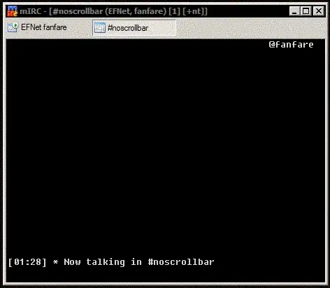 mIRC with no scrollbar
