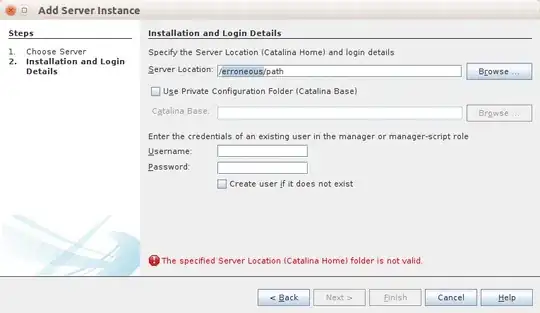 The specified Server Location (Catalina Home) folder is not valid.