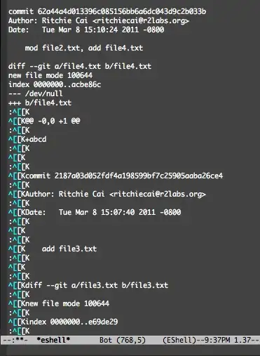 git-log in eshell -- scrolling