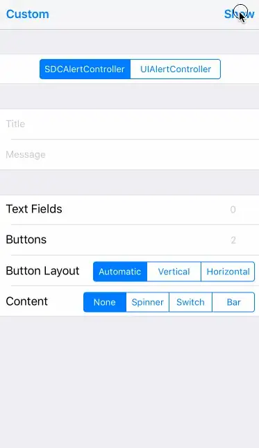 SDCAlertView demo gif