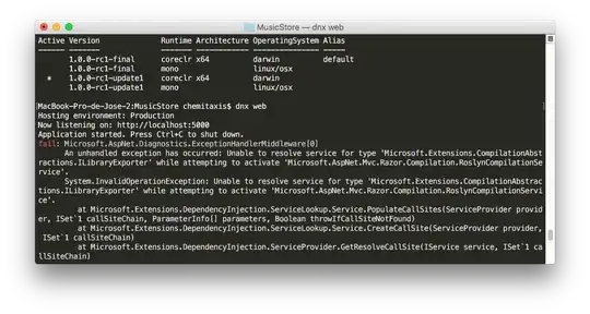 Error executing