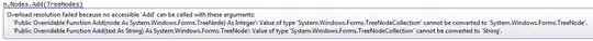 TreeCollectionAdd Error