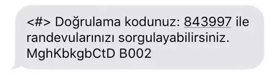 SMS SCREEN SHOT