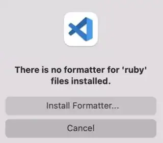 There is no formatter for erb files installed