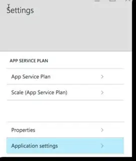 Application settings