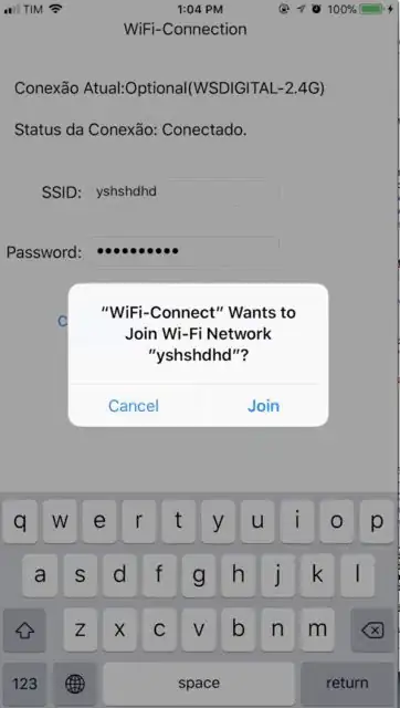 screenshot of the alert