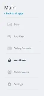 WebHook setting