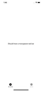 no-scrolling view transparent