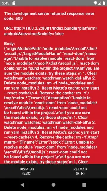Error message