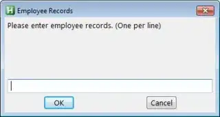 user input