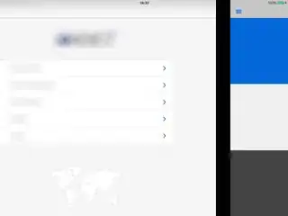 Landscape orientation menu