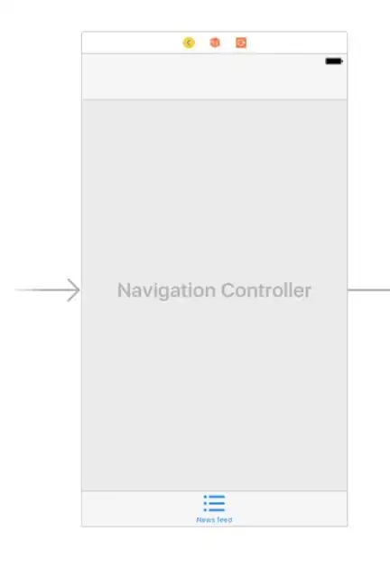 initial view controller with modified tab bar item