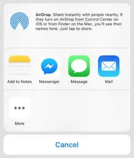 UIActivityViewController screenshot