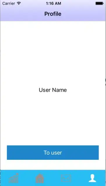 Nav Bar has a blue gradient