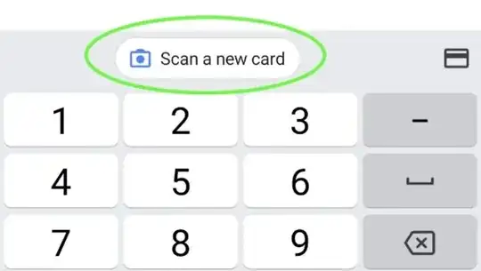 Scan New Card IME option via Autofill