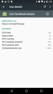 Detailed battery usage