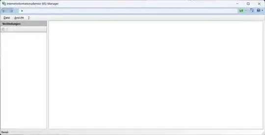 empty IIS Manager