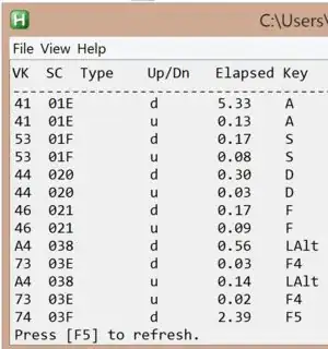 AutoHotKey Key history