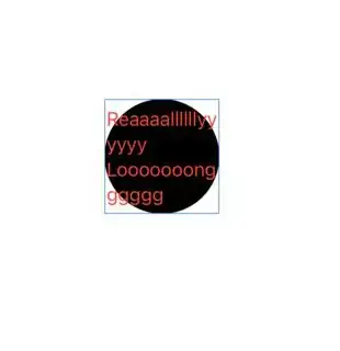 Text overlayed on top of circle