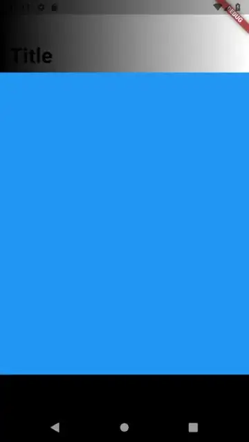 screenshot showing cupertinoappbar with gradient