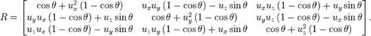 Here's the rotation matrix