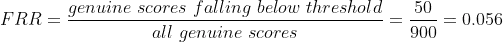 FRR calculation
