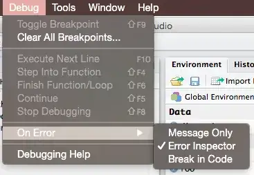 RStudio menu