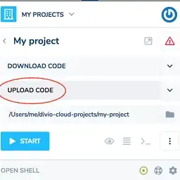 Divio app - Upload code